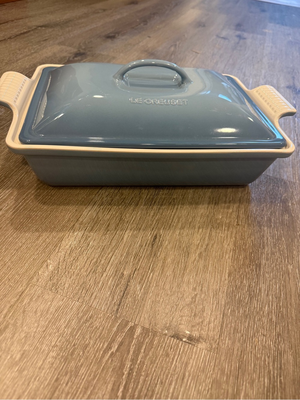 Le Creuset Blue Stone Rectangular Covered Casserole Dish